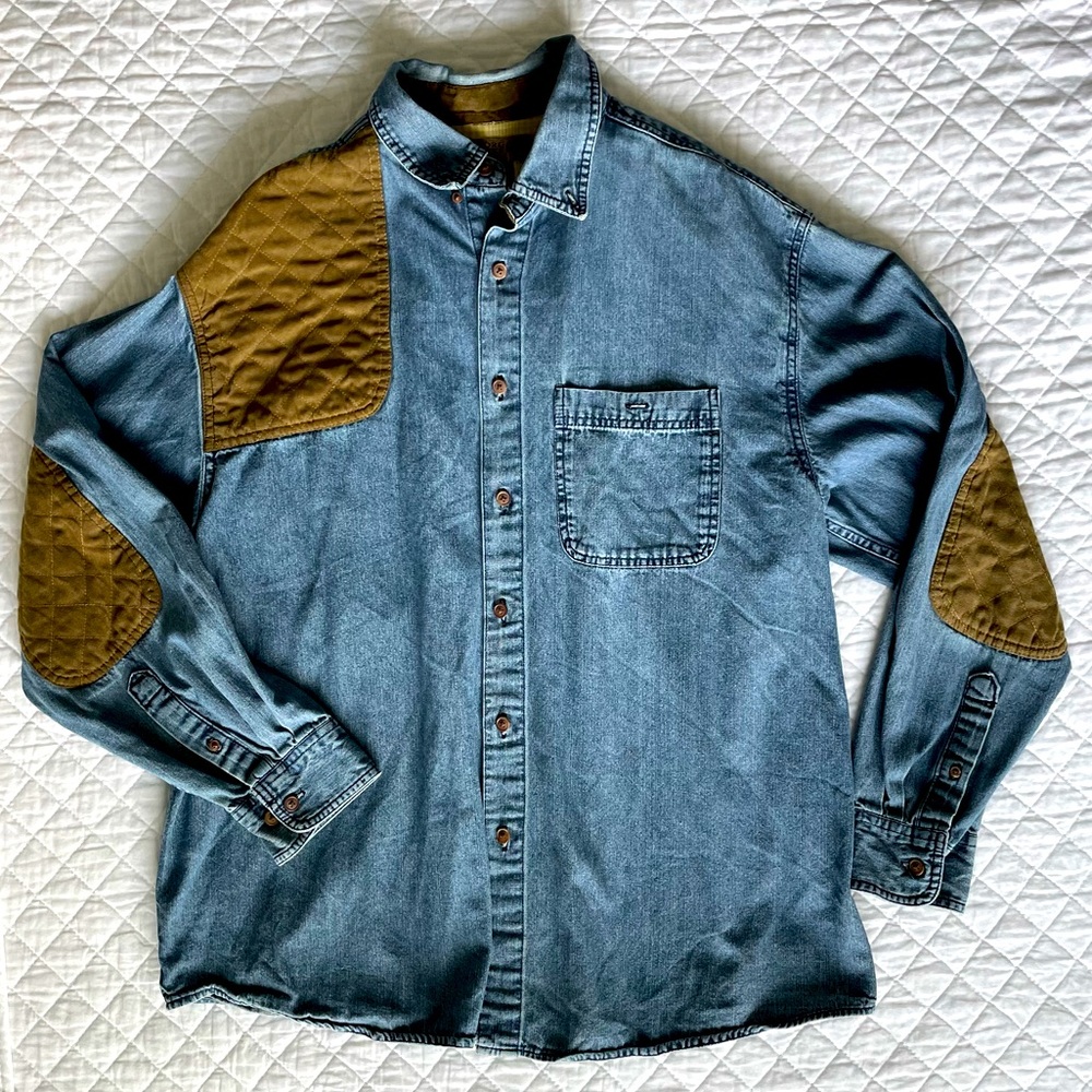 Men’s Jean Button Down Shirt Size XL